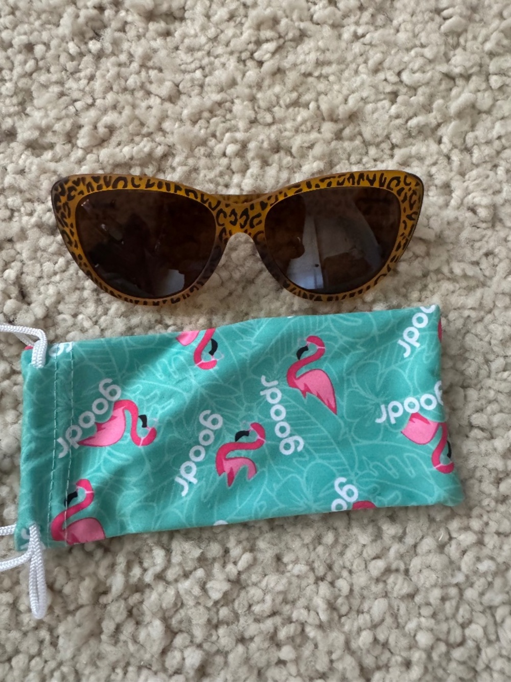 Goodr Vegan Friendly Couture Cat Eye Leopard Print Sunglasses